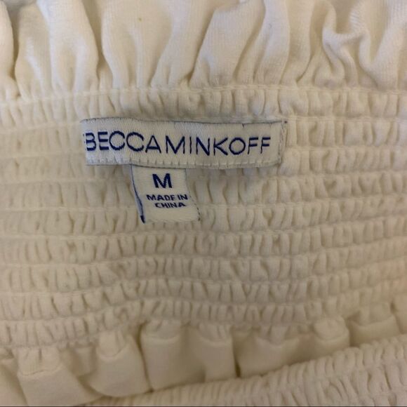 Rebecca Minkoff White Off the Shoulder Blouse Size Medium - Picture 6 of 7